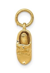 itsy-bitsy solid yellow gold baby shoe charm 